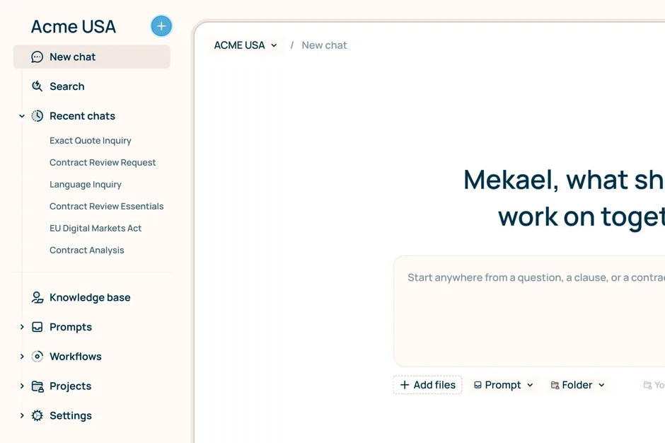 GC AI — platform menu
