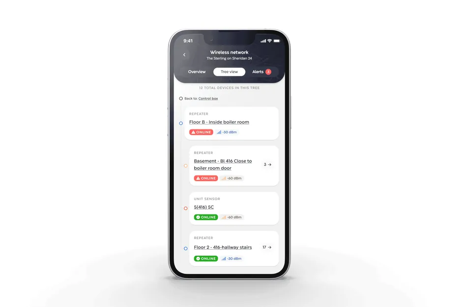 Runwise — wireless network tree view