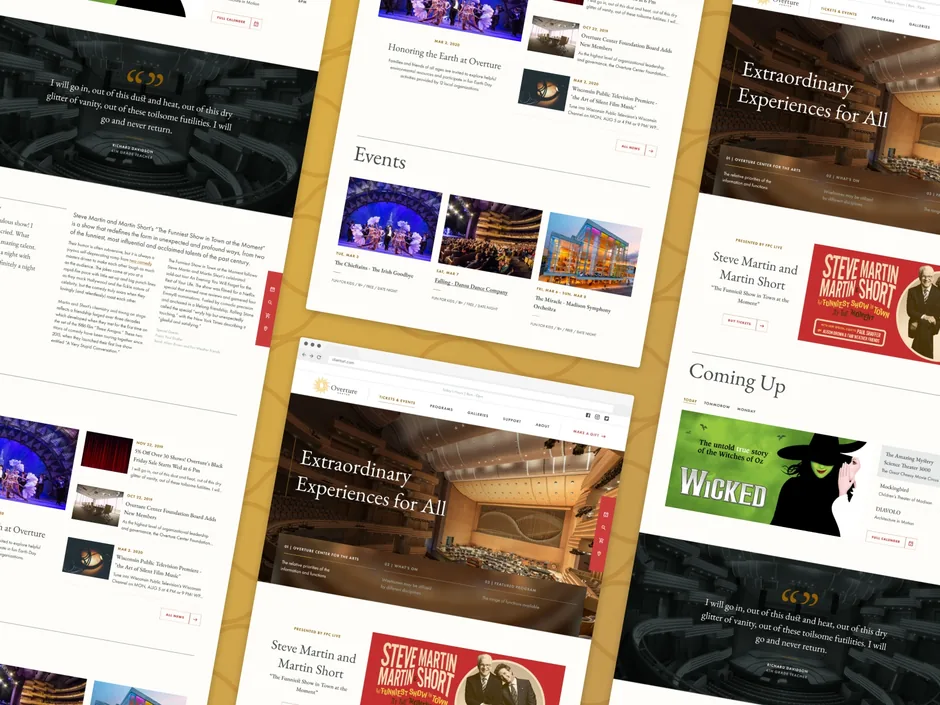Overture Center — screens