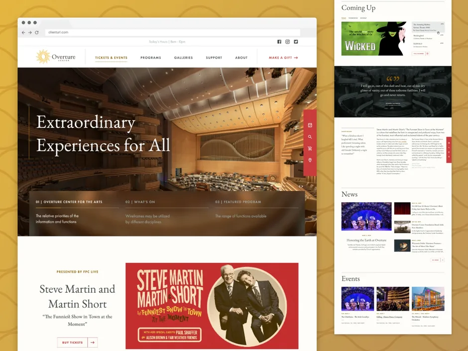 Overture Center — screens